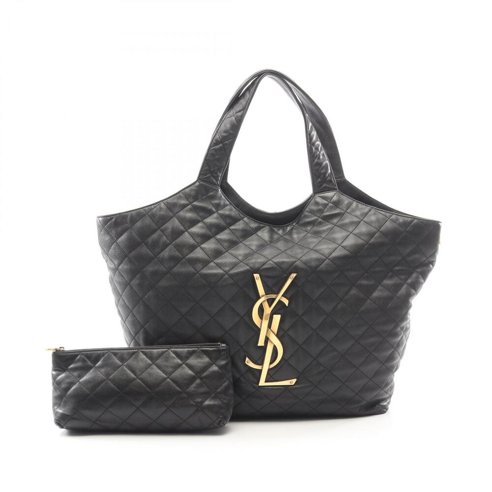 Saint Laurent Paris Icare Maxi Tote Bag Leather Black